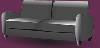 sofa 2 sitzer leder